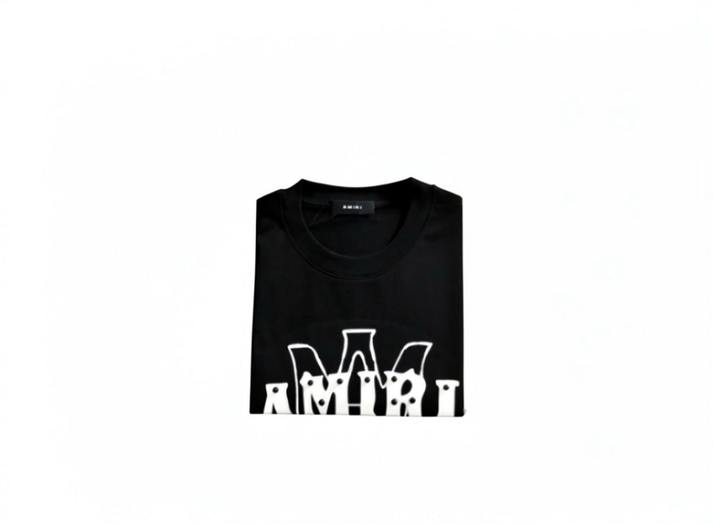 Amiri Cotton T-shirtswith white Metallic-Style